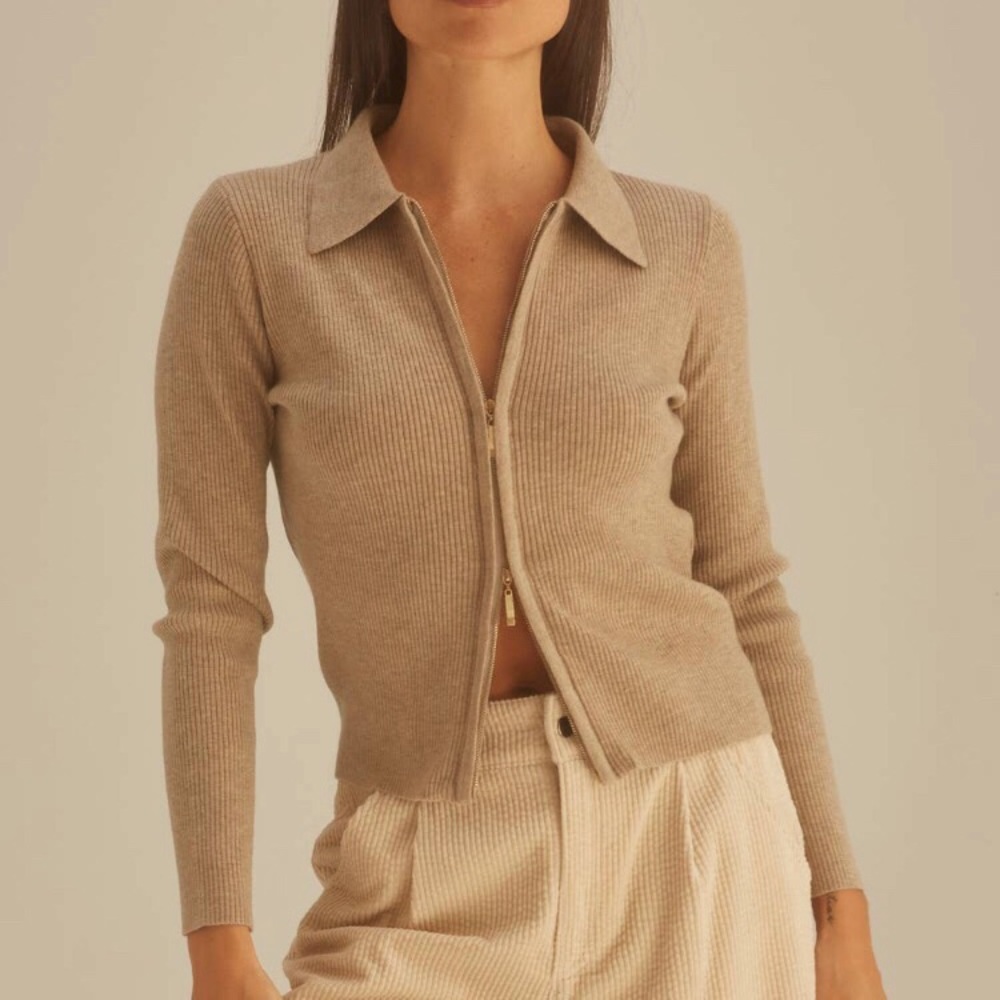 Crescent - Front Zip Polo Cardigan